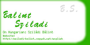 balint sziladi business card
