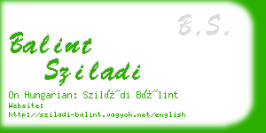 balint sziladi business card